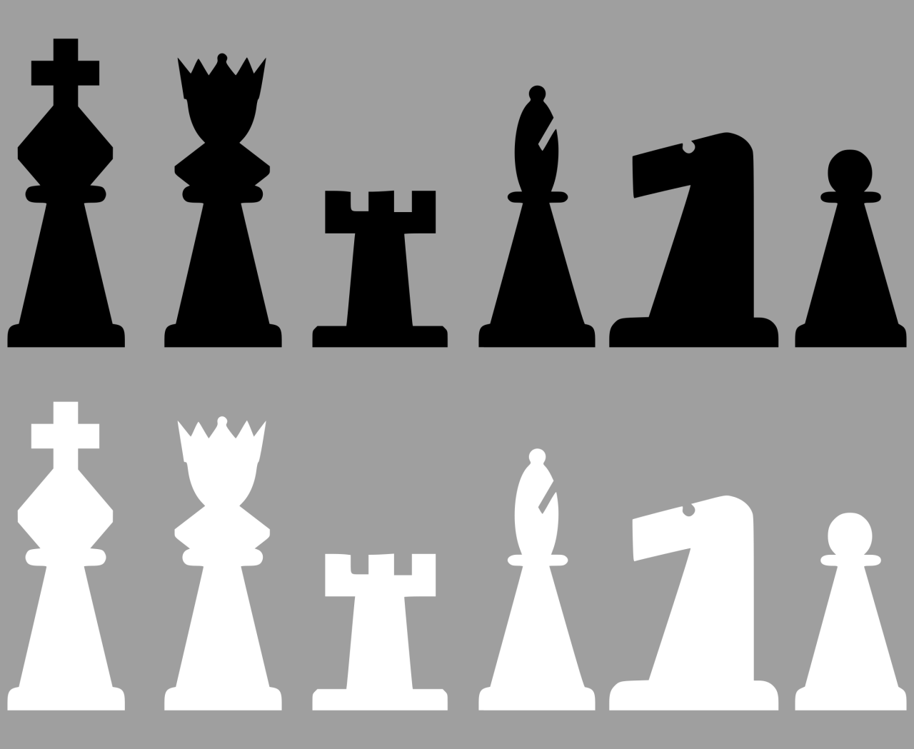 Clipart - 2D Chess set - Pieces 2